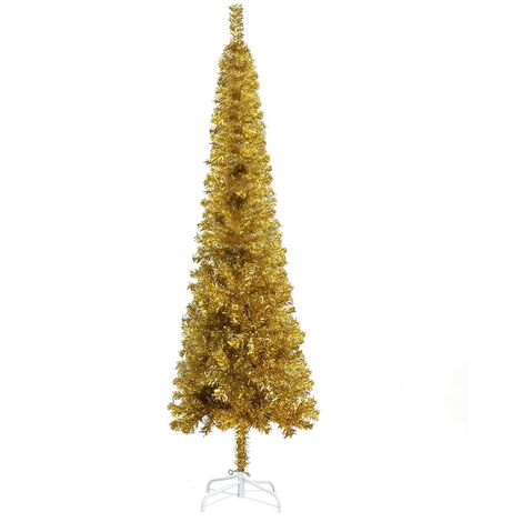 Albero di Natale LED 495 Nanoled Luce Calda Altezza 120 cm Struttura  metallo dorato D2921