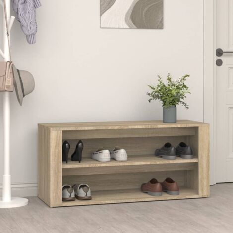 VidaXL Scarpiera In Legno Multistrato - Scarpiera Rovere Sonoma 60x35x105 Cm In Legno Multistrato 93875135