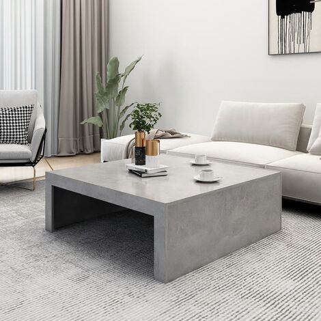 Tavolino da Salotto Grigio Cemento 115x60x31 cm in Truciolato