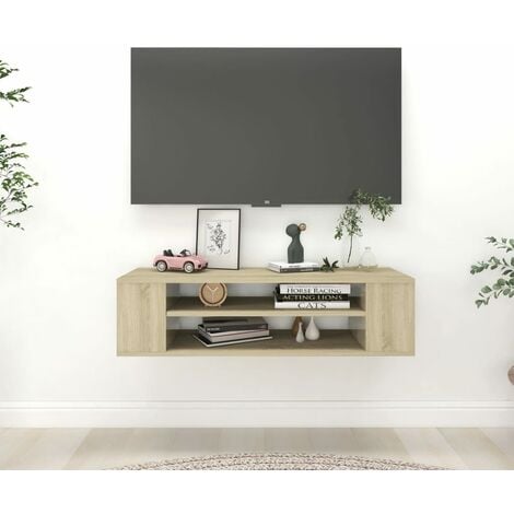 vidaXL Mobile per TV Rovere Sonoma 140x35x40cm Legno Multistrato