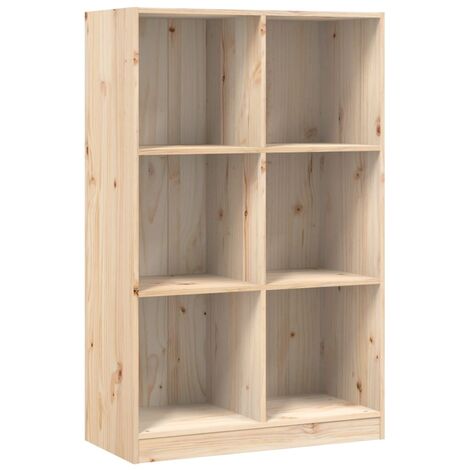 Libreria/Divisorio Grigio 40x30x135,5 Cm Legno Massello Di Pino