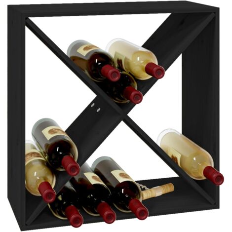 DanDiBo Portabottiglie da vino in metallo nero 96434, 68 cm, porta bottiglie  moderno per 20 bottiglie.