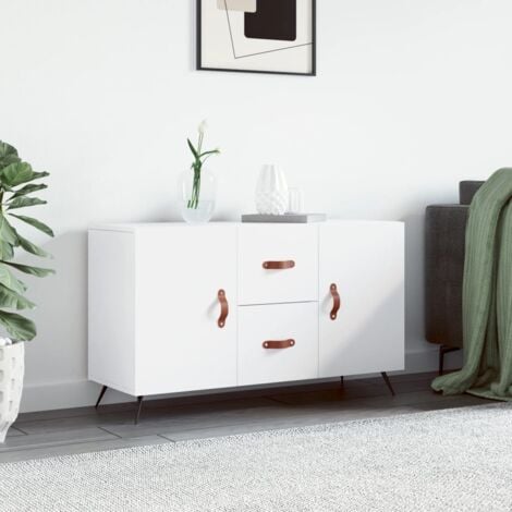 vidaXL Credenza Bianca 91x29,5x75 cm in Legno Multistrato