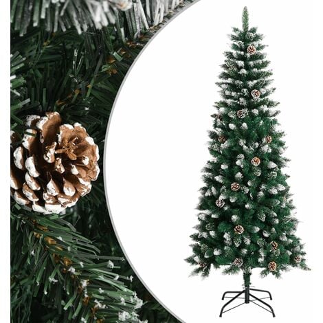 Albero di Natale Artificiale con Base Verde 180 cm PVC