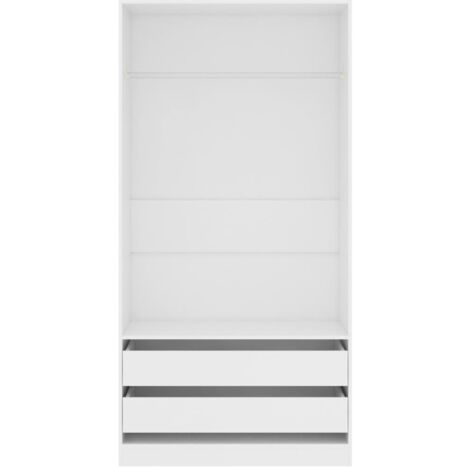 Armadio Bianco 100x50x200 cm in Legno Multistrato