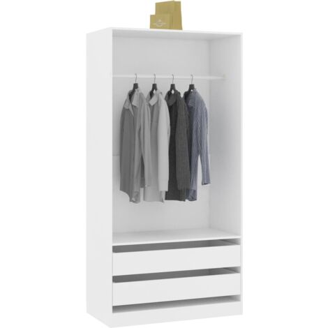 Armadio Bianco 100x50x200 cm in Legno Multistrato
