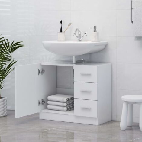 MOBILE DA BAGNO SOTTO LAVABO LAVELLO COPRI COLONNA ARMADIETTO CON 6  SCOMPARTI - Shopping.com