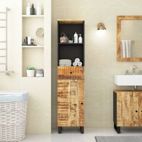 Mobile bagno da terra 160 x 50 cm con cassetti in legno massello