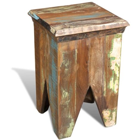 Sgabello in Legno Massello di Recupero