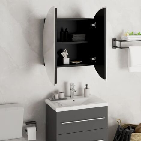 COSTWAY Mobile a Specchio per Bagno Armadietto Arredo con Specchio a Parete  con Due Ante, Bianco, 65x62x11cm