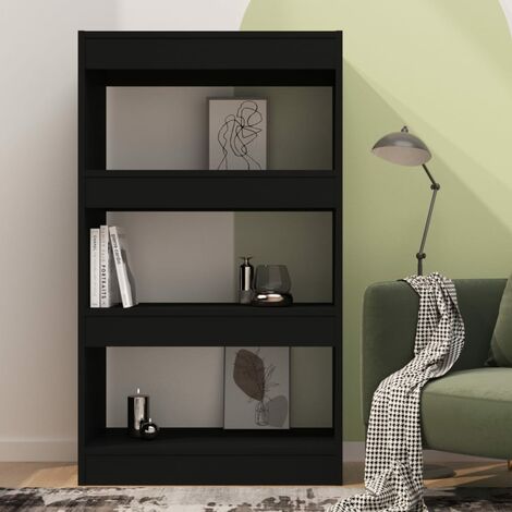 Libreria/Divisorio Nero 80x30x160 cm in Truciolato