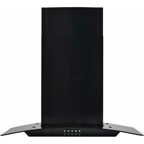 Cappa Aspirante a Muro Acciaio Inox 756 m³/h 60 cm Nera