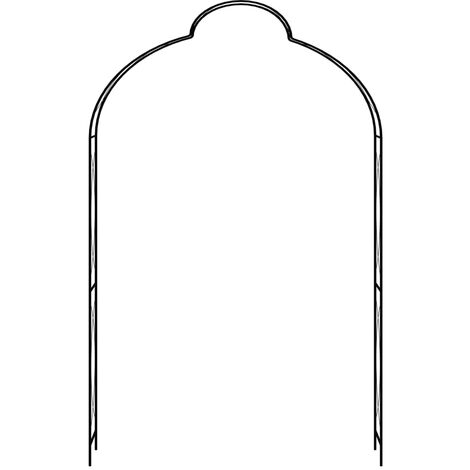 DanDiBo Roseto in ferro zincato massiccio da 140 cm Arco da