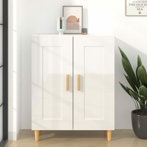 Credenza bassa,Armadietto,Mobile da Cucina Bianco Lucido 80x30x60 cm in  Legno Multistrato -BY65349