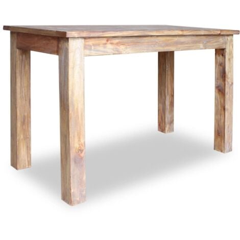 Tavolo da Pranzo in Legno Massello Anticato 120x60x77 cm
