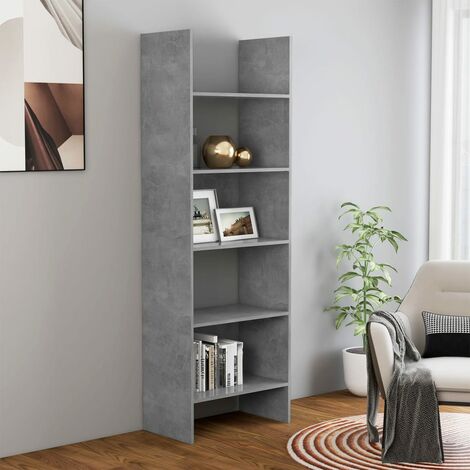 Libreria a Scala Grigio Sonoma 142 cm in Legno Multistrato