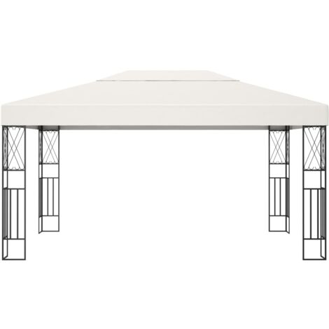 Gazebo con Stringa di Luci LED 3x4 m Antracite Gazebo con Stringa di Luci LED 3x4 m Antracite