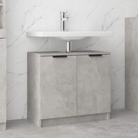 Mobile Sottolavabo Grigio Cemento 63x30x54 cm Legno Multistrato