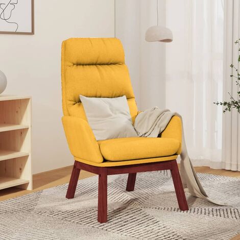 Sedia Relax Giallo Senape in Tessuto