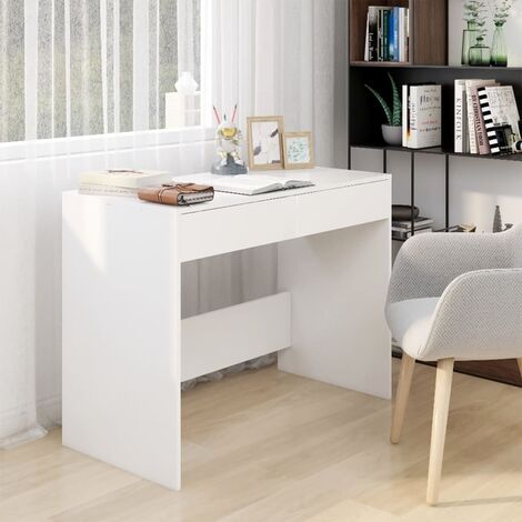 scrivania con 4 cassetti bianca, 110x76x48,5 cm