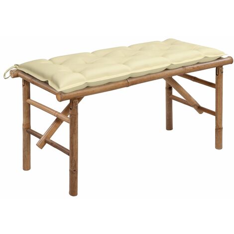 Panca Da Meditazione In Bamb&ugrave; - Pieghevole, Con Cuscino, Per Yoga E Relax