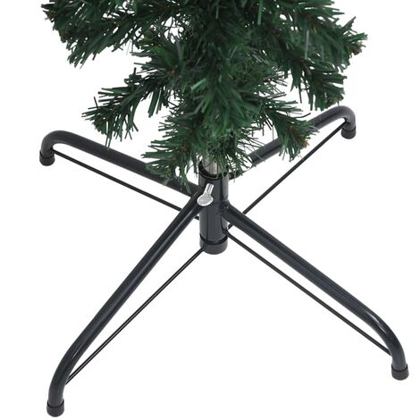 vidaXL Albero di Natale Capovolto Preiluminato 240 cm Verde PVC