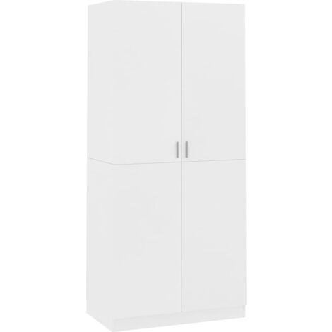 Armadio Bianco 90x52x200 cm in Legno Multistrato