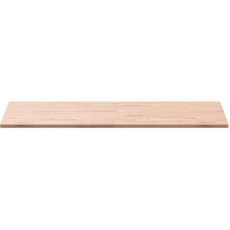 Piano Tavolo 100x60x1,5cm Rettangolare Legno Massello Faggio