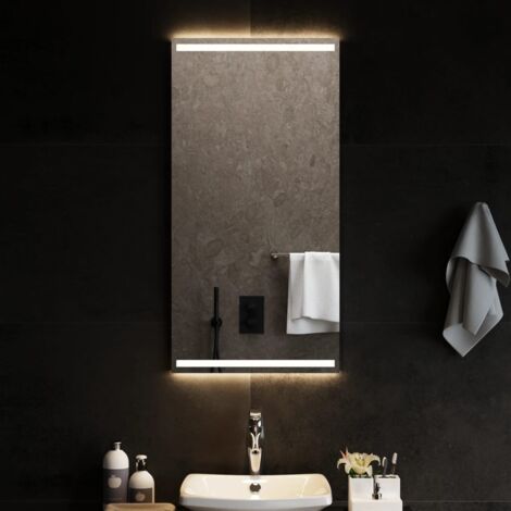 Specchio bagno dimmerabile retroilluminato con luce LED frontale 80x60cm,  Specchio da parete con pulsanti touch - Costway