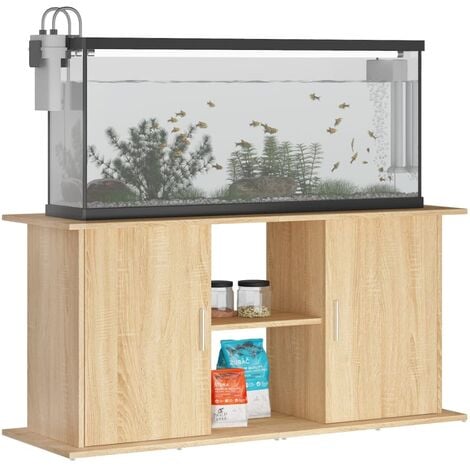 Supporto Acquario 121x41x58 cm Legno Multistrato Rovere Sonoma