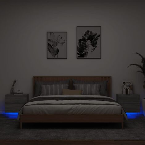 Comodino luminoso, comodino con 3 cassetti con illuminazione a LED per  camera da letto, soggiorno 67x35x45