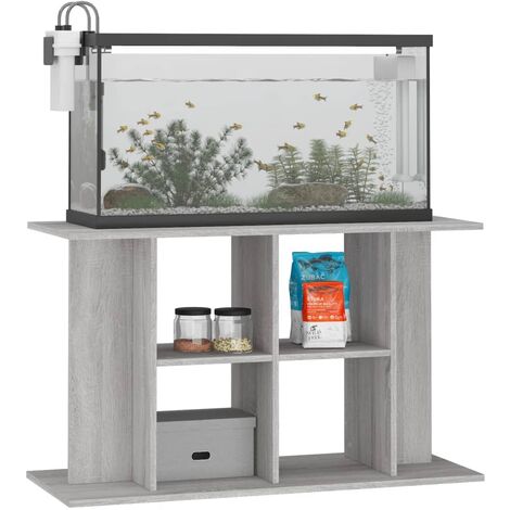 Supporto Acquario 100x40x60 cm Legno Multistrato Grigio Sonoma