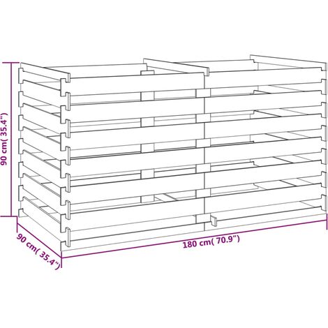 Compostiera da giardino eco king 400 litri 70-70-83