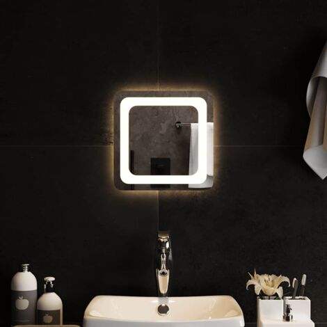 ExBrite - Specchio da bagno a LED, 1000 x 600 mm, anti-appannamento, luce notturna, dimmerabile, temperatura colore specchio con illuminazione, senza cornice, misura media, colore: Argento