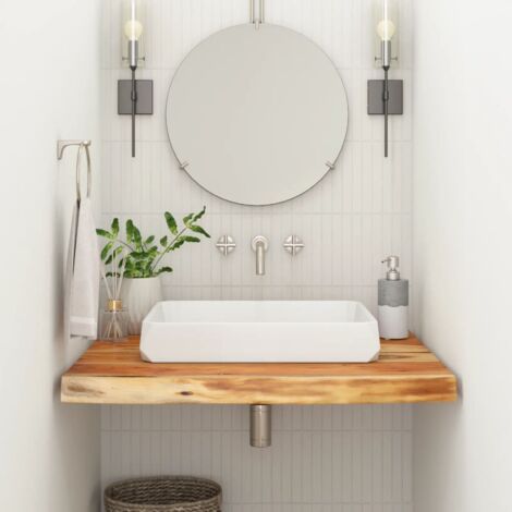Piano Per Tavolo In Legno Massello Di Pino 60x60x2,5 Cm - Ideale Per Ristrutturare Tavoli Da Pranzo, Tavolini O Mobili