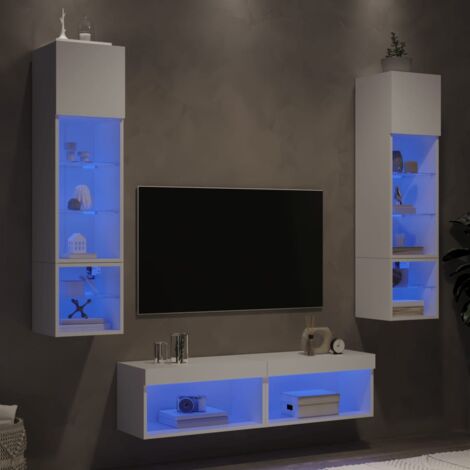 Mobili TV a Parete 6 pz Legno Vecchio Legno Multistrato vidaXL | Leroy Merlin