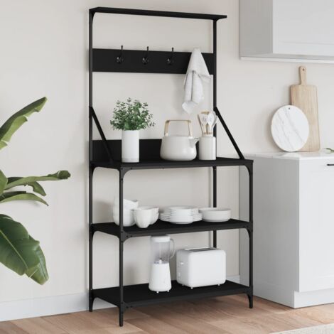 Scaffale Cucina TREETALK Backers - 4 Ripiani, Cestino, 12 Ganci, Piano Per Microonde - Foto 8