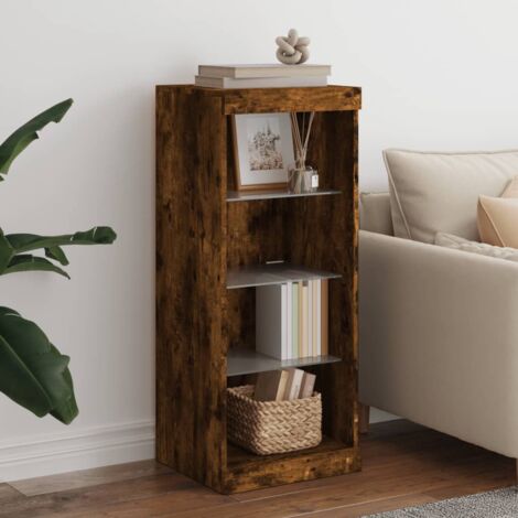 Credenza | Buffet | Armadio con Luci LED Bianca 181,5x37x100 cm