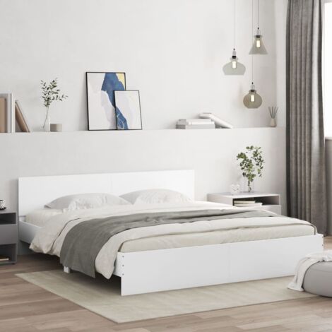 Letto Girevole In Metallo 160x200 Cm VidaXL – Bianco, Con Doghe In Compensato, Facile Da Montare
