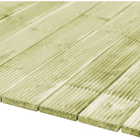 Tavole Pavimento 48pz 6,96 m² 1m Legno Massello Pino Impregnato