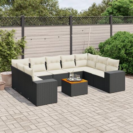 6 pz Set Divano da Giardino con Cuscini Beige in Polyrattan CFW61242