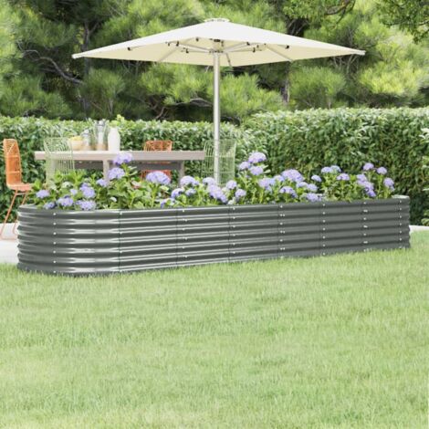 Letto Giardino Acciaio Zincato 100x100x36 cm Argento vidaXL | Leroy Merlin
