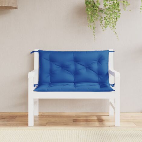 Cuscino Per Panca 110x50x7 Cm Azzurro In Tessuto Oxford – Morbido, Impermeabile E Antiscivolo Per Esterno E Interno