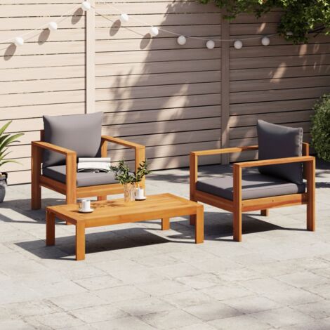 VidaXL Set Da Giardino 5 Pezzi Con Cuscini - Divani In Legno Di Acacia E Corda Intrecciata - Color Crema - Resistente Alle Intemperie - 5