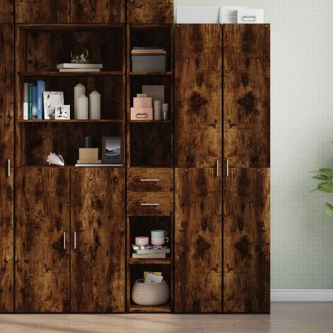 Credenza,Madia da cucina,Mobile Buffet,Armadio da Cucina Rovere Fumo 57x34x76 cm in Legno Multistrato CFW33819 | Leroy Merlin