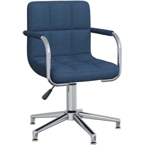 Sedia Da Ufficio Girevole Per Bambini KID FLEX - Regolabile In Altezza, Con Poggiapiedi, Tessuto Blu Grigio - Foto 3