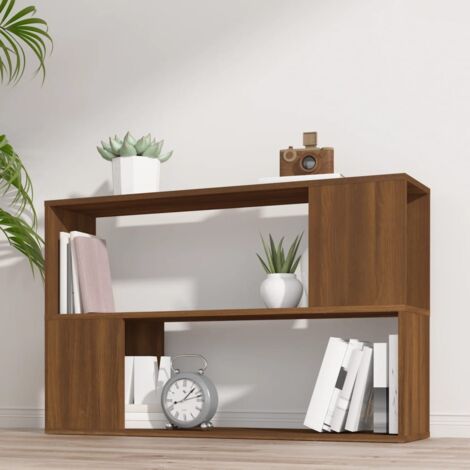 VidaXL Libreria Con Anta Rovere Marrone - 40x24x102 Cm - Mobile In Truciolato Con Ripiani, Armadio Portaoggetti Regolabile, Fissaggio A Parete