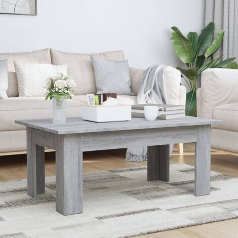 Tavolino da Salotto Grigio Sonoma 90x60x31 cm Legno Multistrato