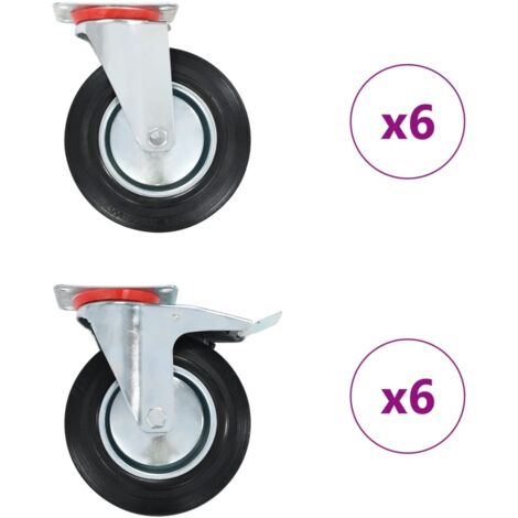 Ruota Doppia In Ghisa E Poliuretano 300 X70 Girevole - Foto 9