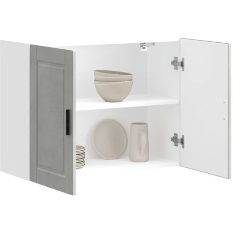 Pensile Cucina 60x31x60 Cm Grigio Cemento - Legno Multistrato | VidaXL - Foto 8